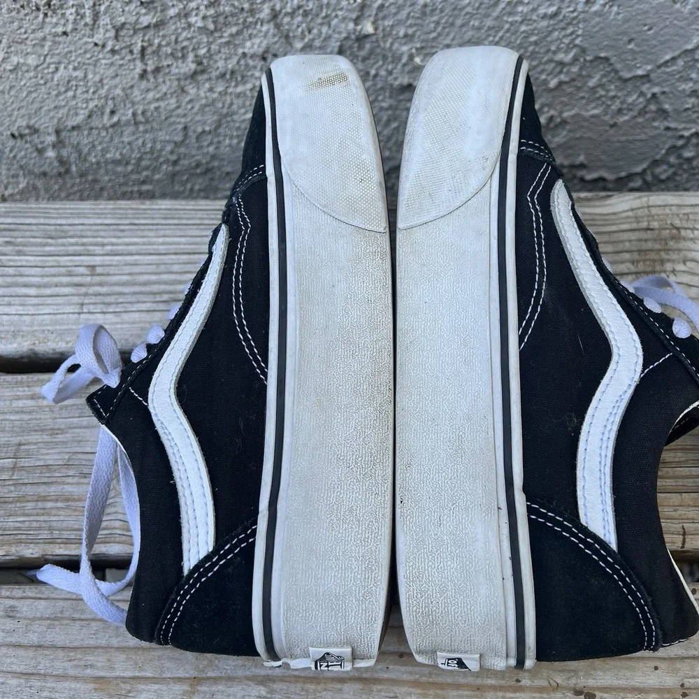Vans Shoes Women Size 6.5 Old Skool Stackform Black White Platform Y2K Style